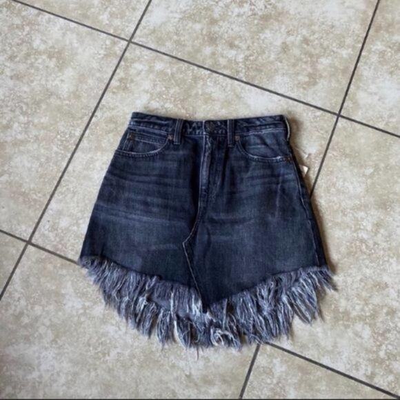 FREE People Jean Skirt - Picture 2 of 6